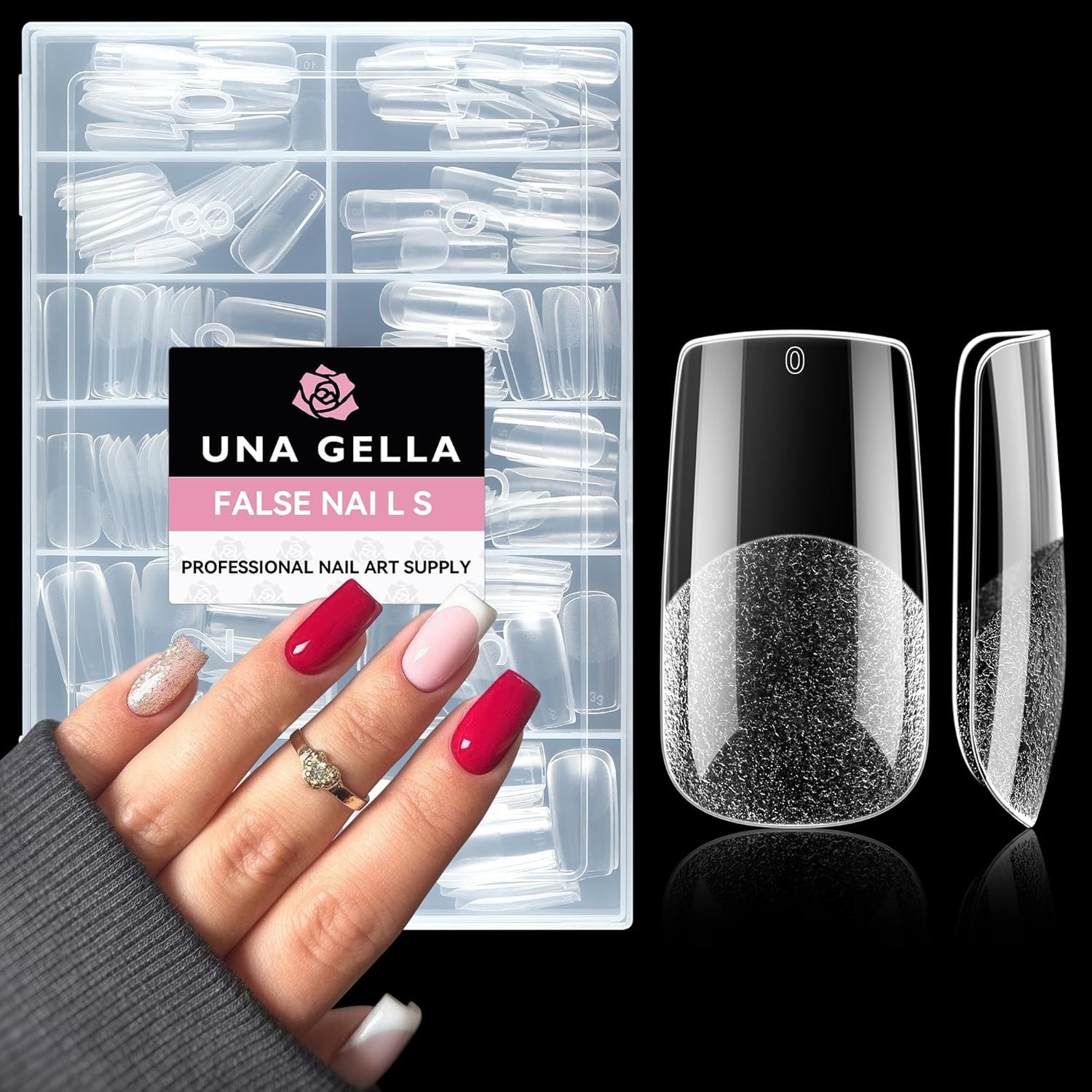 Long-Lasting Clear Square Nail Tips – 216pcs for Effortless Acrylic Extensions
