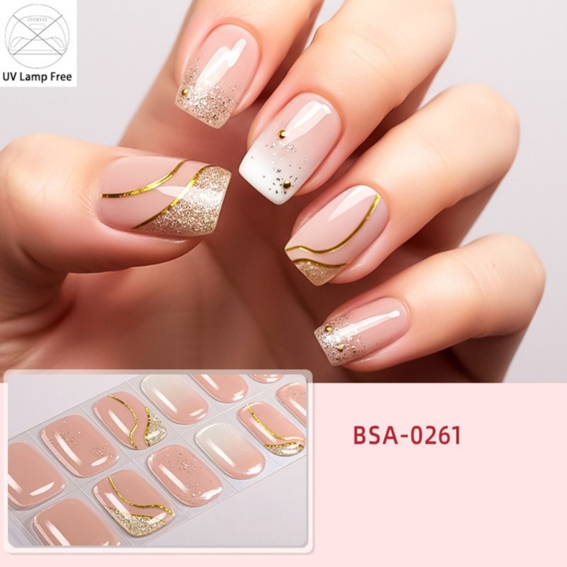 Fashionable Nail Stickers Easy Application NonToxic ABS Construction 1Sheet