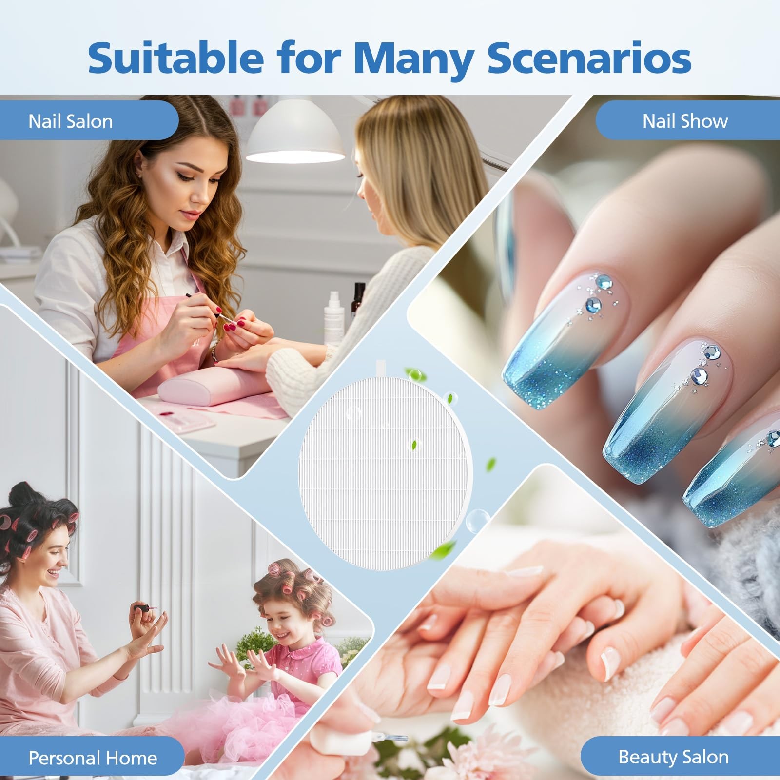 4 Pack HPro Nail Dust Collector Filter with MelodySusie Nail Dust Collectors,…