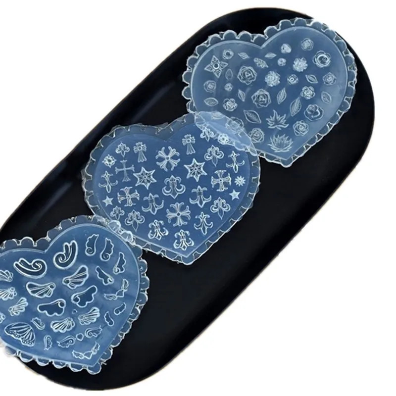Wings Bowknot Flowers Moon Star Silicone Mould for Beauty Nail Art DIY Handmade