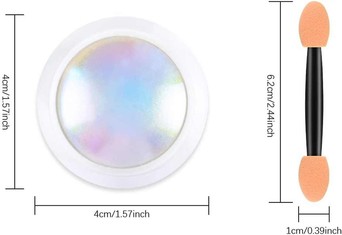 Ownest 2 Pcs Neon Chrome Nail Powder, Unicorn Chrome Nails Glitter Pigment