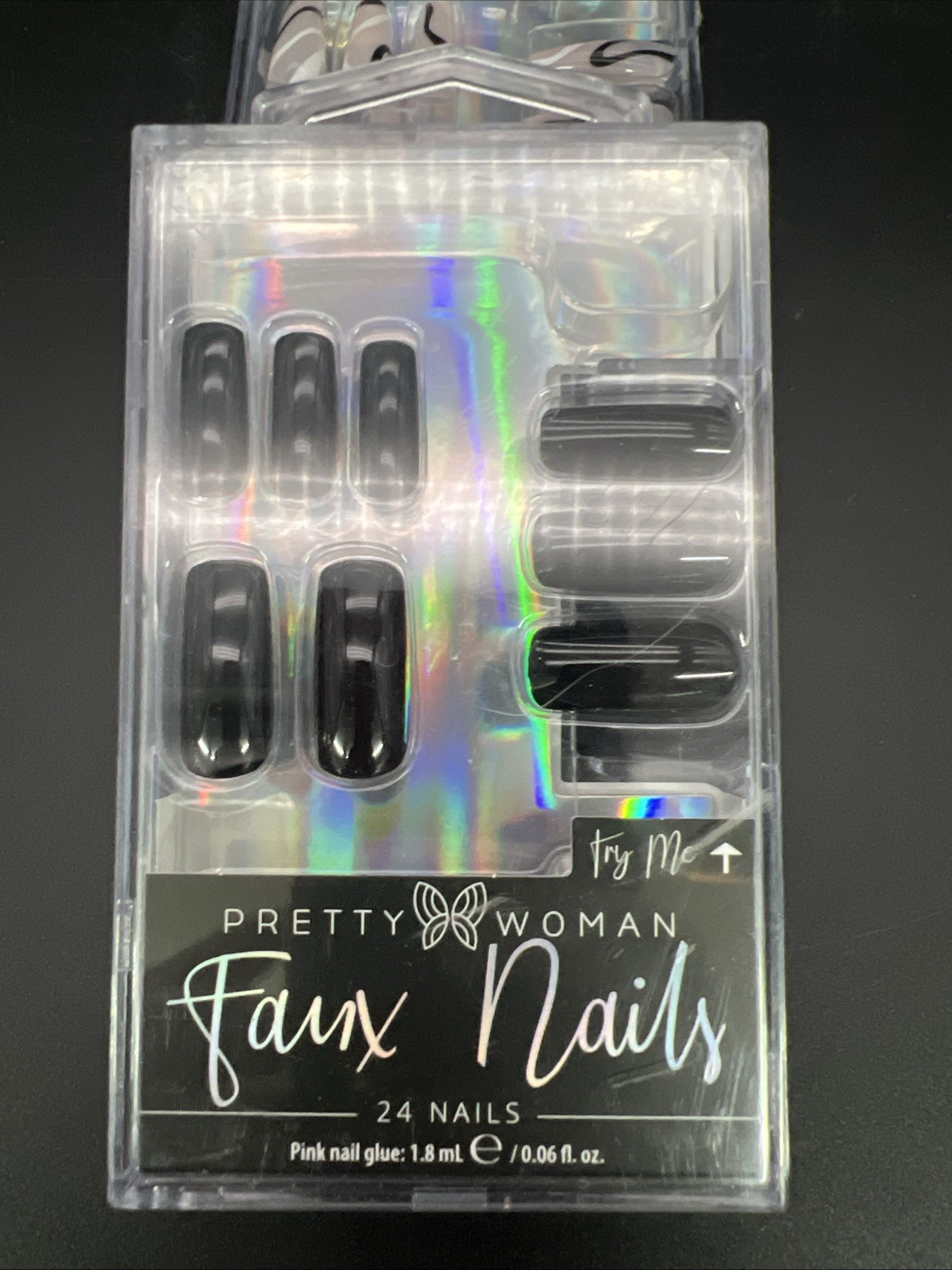 Lot Of 5: 2 Pretty Woman Faux Nails Press-On & 3 Halloween Press-On Nails