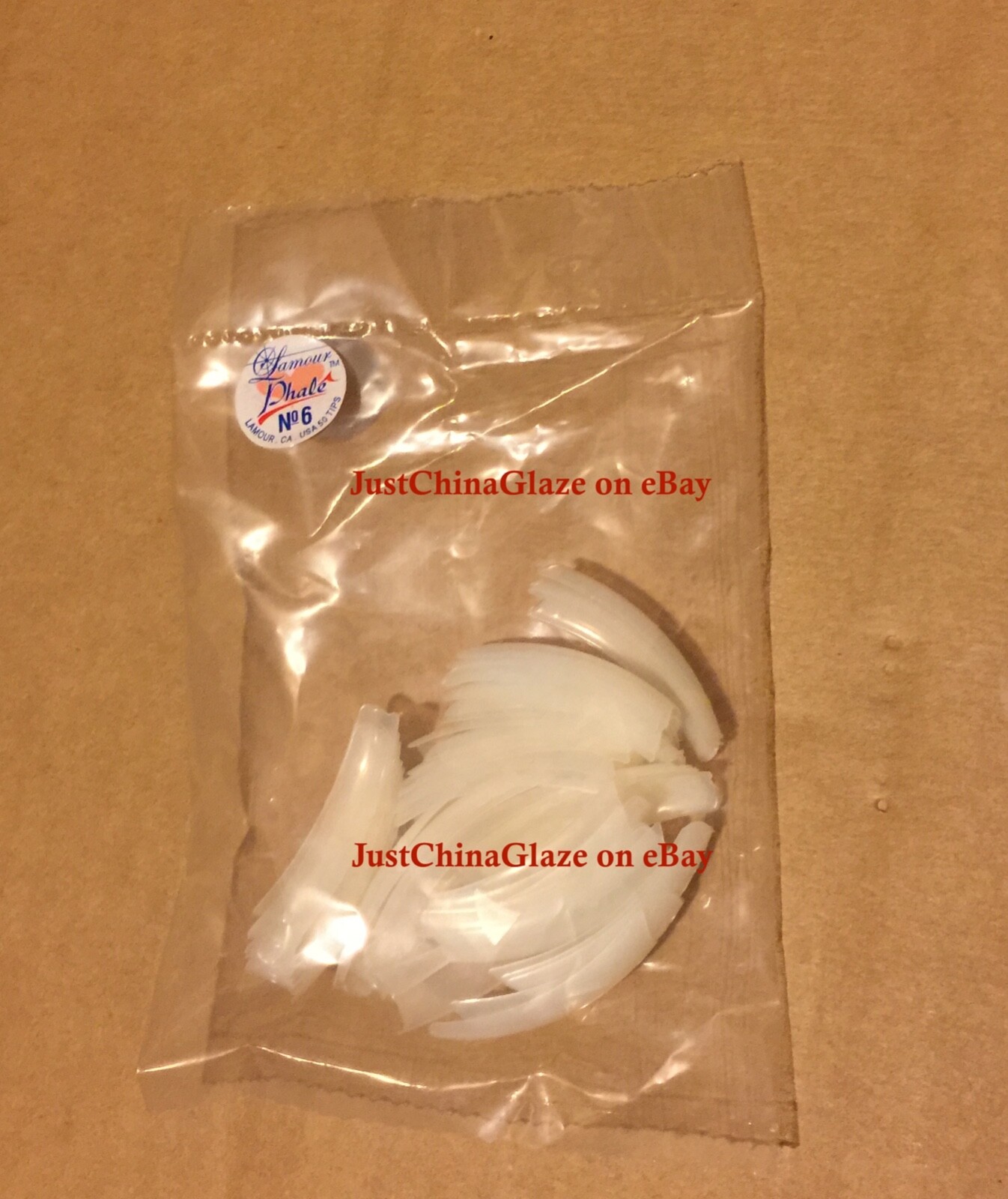 * Lamour Professional Nail Tips Natural Clear 0-10 Made in USA 550ct