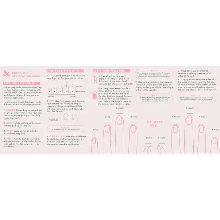 Olive And June Press On Nails PINK GOLDFISH Medium Length
