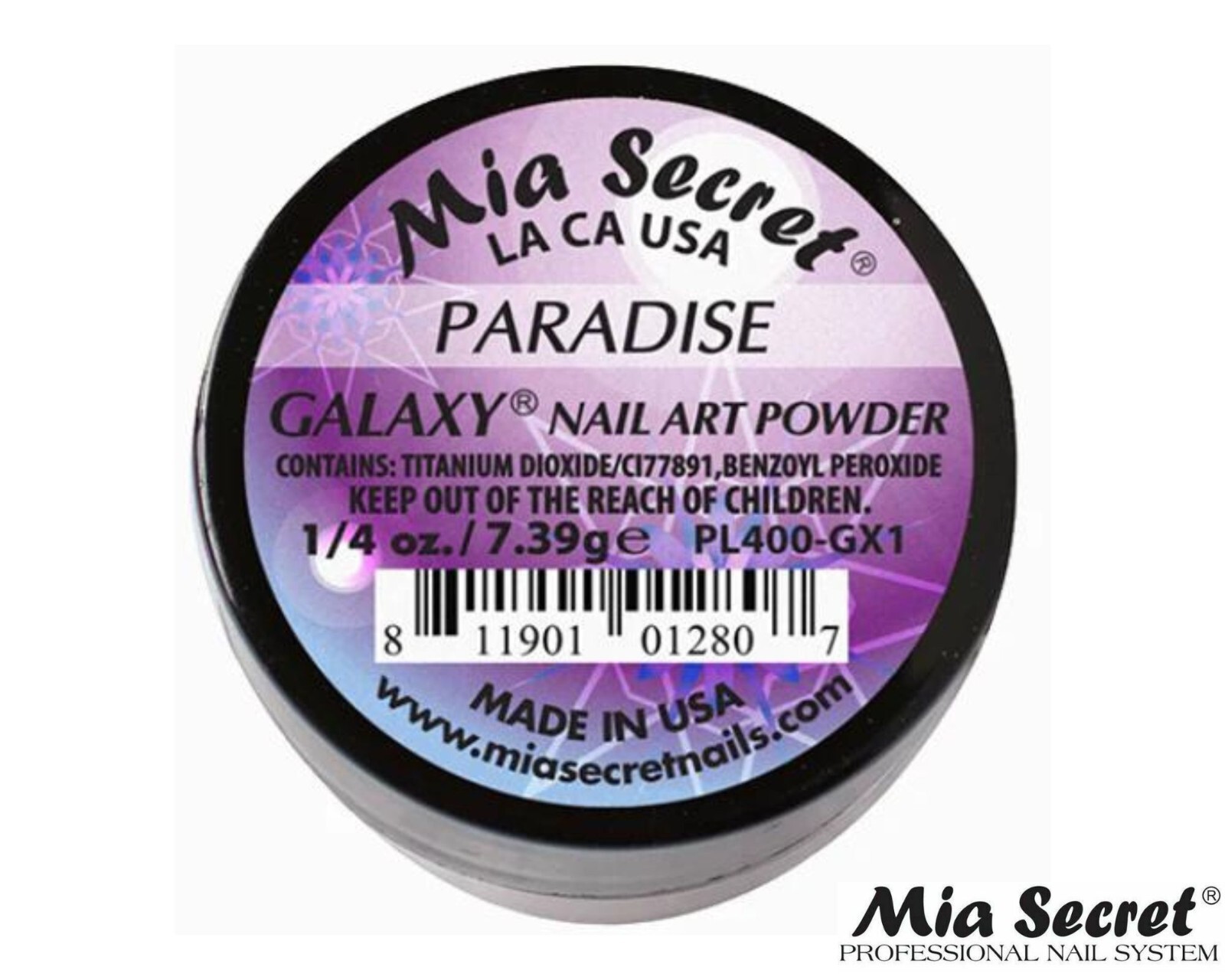 Mia Secret Nail Art Powder Galaxy Collection (PARADISE) 1/4oz