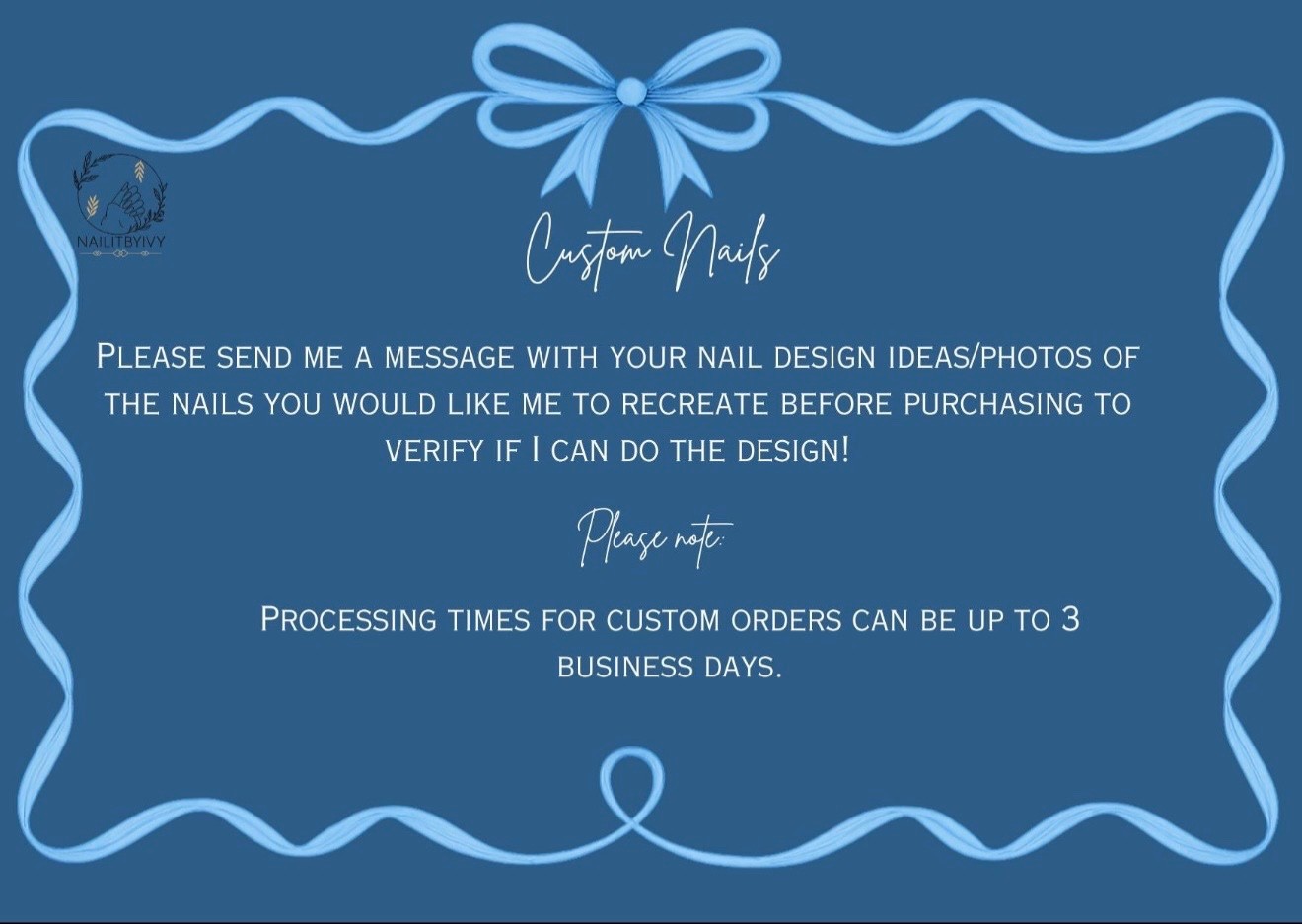 Custom Press On Nails- Luxury Handmade- Personalized Nail Set
