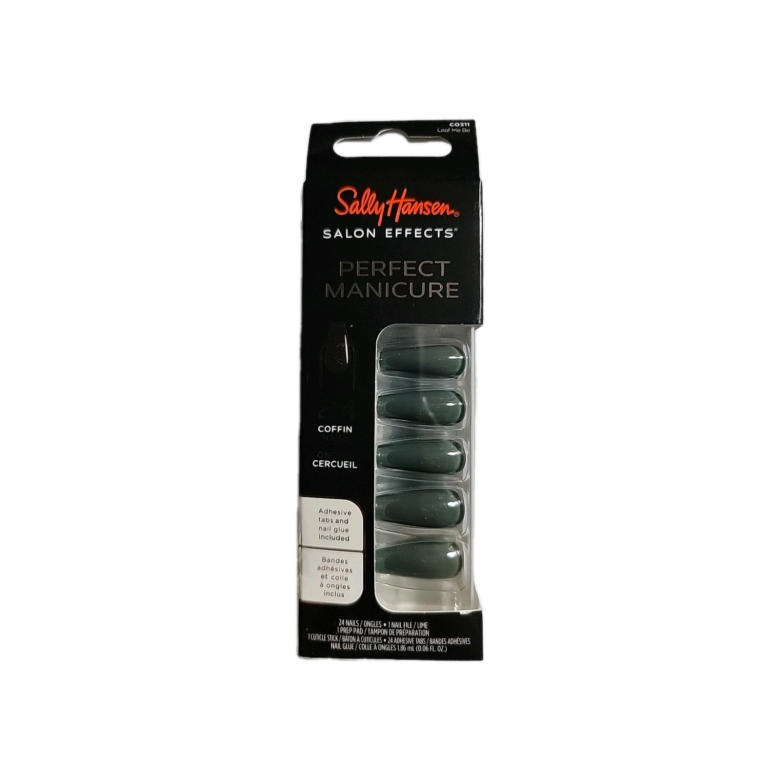 Sally Hansen Salon Effects Perfect Manicure Press on Nails. Leaf Me Be(green)