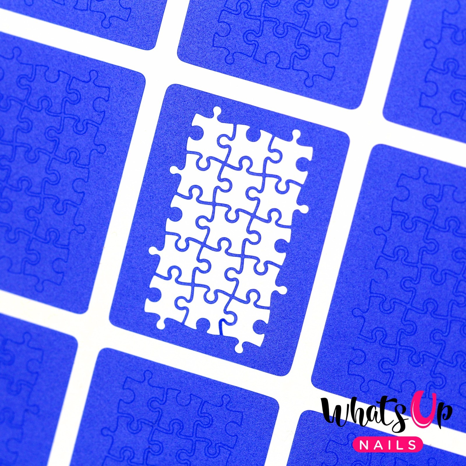 Whats Up Nails Puzzle Stencils for Nails, Autism Month Nail Stickers