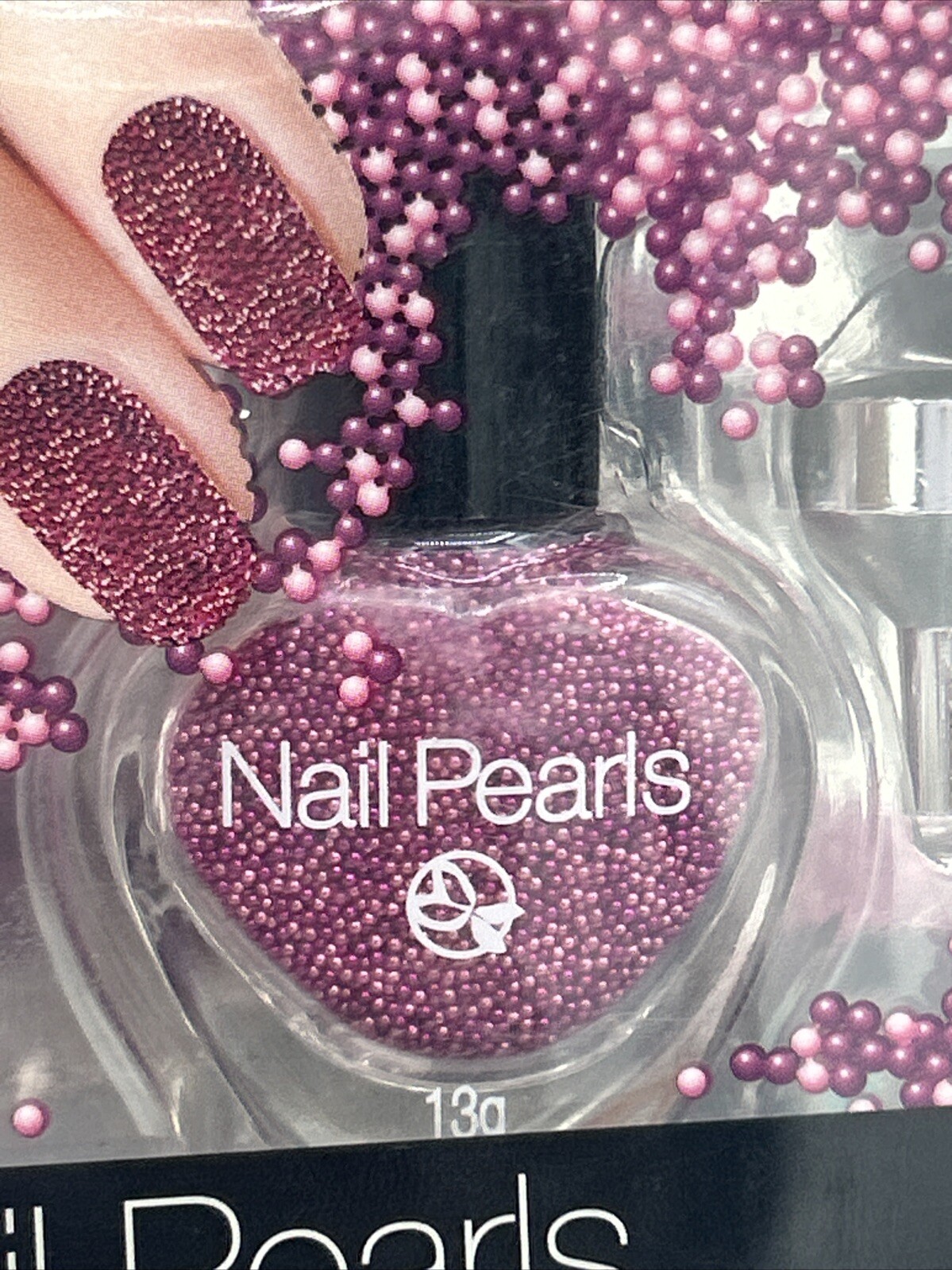 Pretty Woman Nail Pearls – Use With Any Polish Fingers & Toes, Magenta Color
