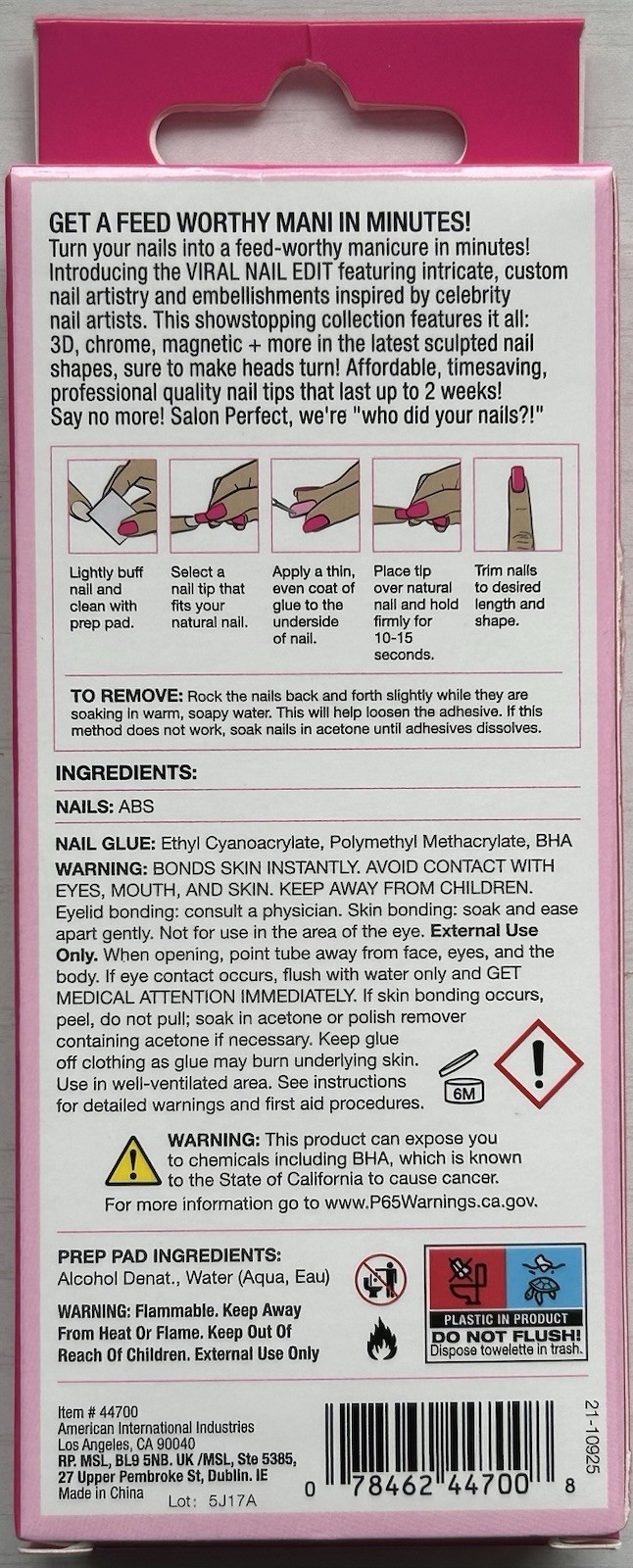 Salon Perfect Viral Nail Edit “Smooch” Limited Edition Press-On Nails BNIB