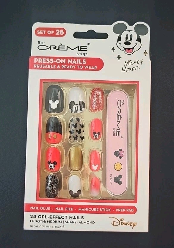The Creme Shop Disney Mickey Mouse Press-On Nails 28 Piece Set Medium