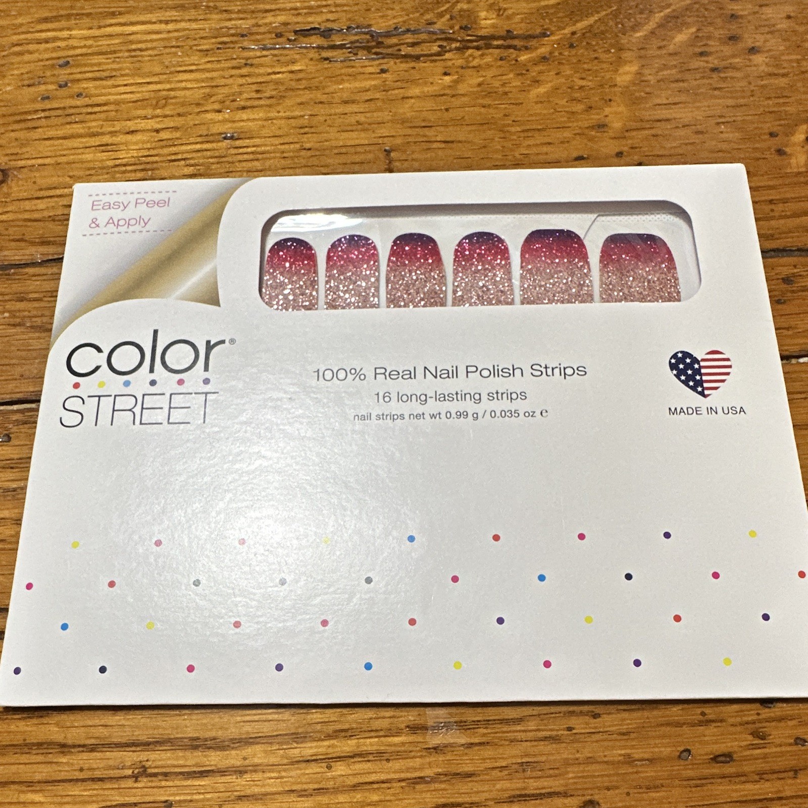 Color Street Pink/Gold Glitter Nail Strips – Nuclear Fusion FDCC85
