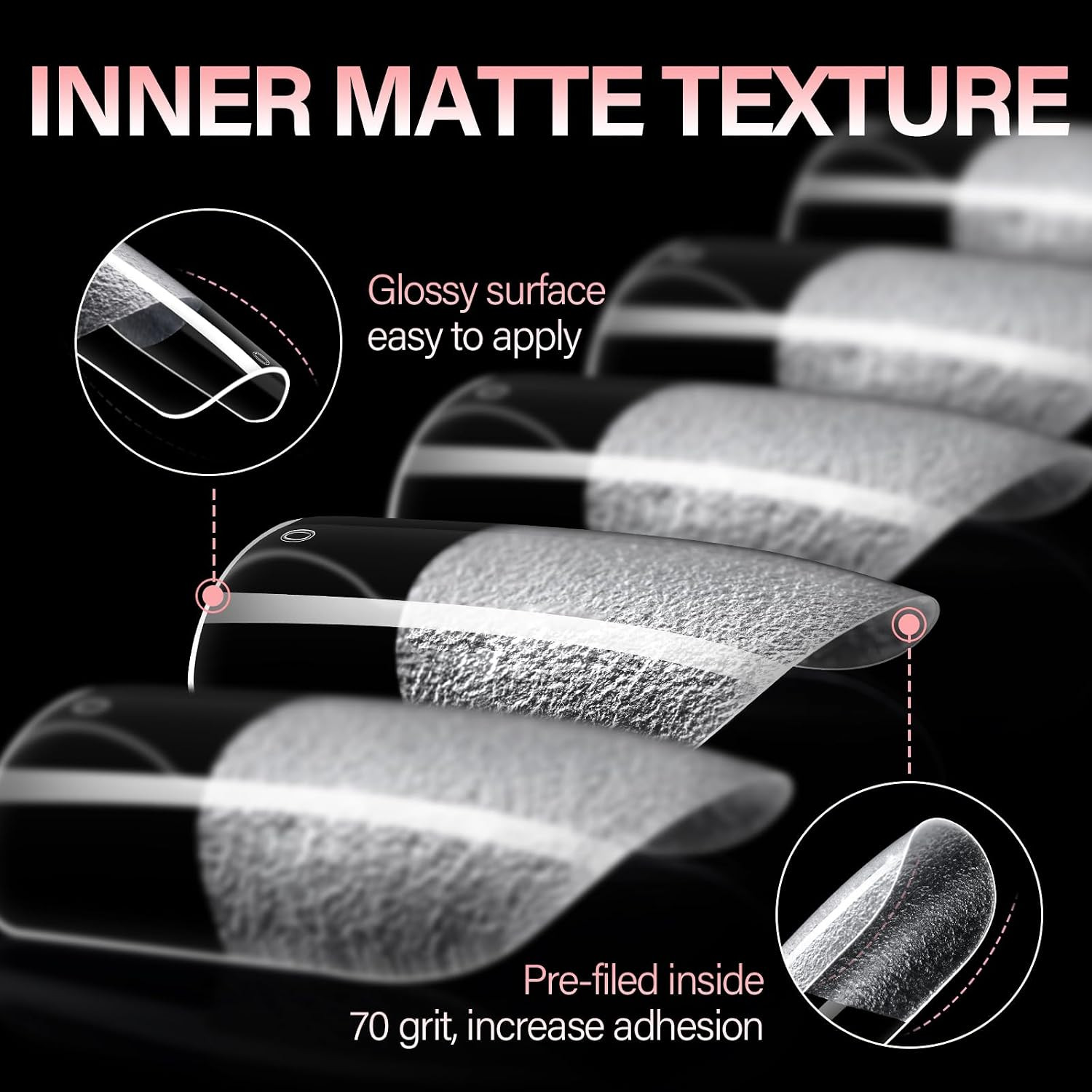 Short Square Nail Tips – Half Matte False Nail Tips 15 Sizes 120Pcs Pre-Filed Na