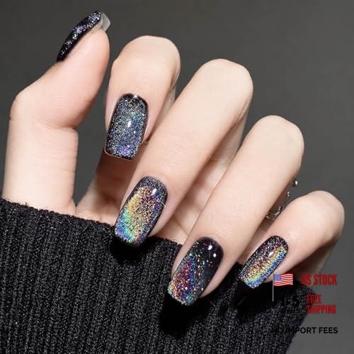24 Ounce Black Chrome – Medium Square-01 – 24Pcs – Black Colorful
