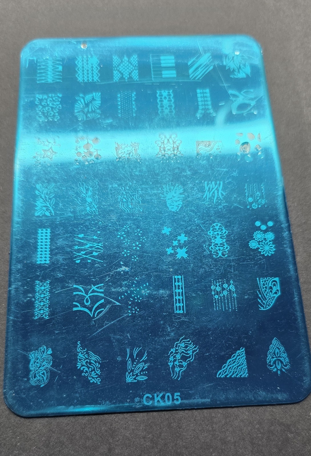 Nail Art Stamp Plates LOT of 4 Ck02 Ck-03 Ck05 Ck-06 Swirl Fruit Leaf French Tip
