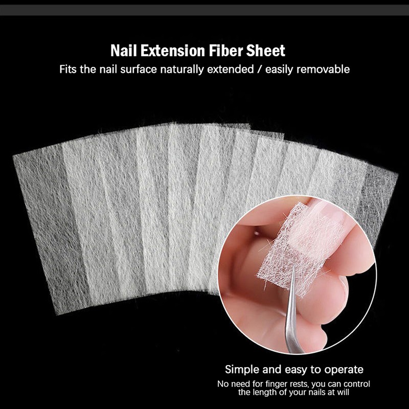 10/20Pcs Silk Fiberglass For Nail Extension Form Non-Woven Silks UV Gel Fiber
