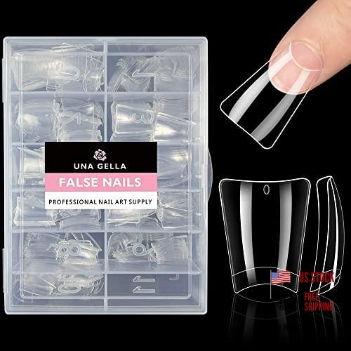 Nail Tips Half Cover 504 PCS Clear Duck Fake Tips | Soft Gel Fake Short Duck