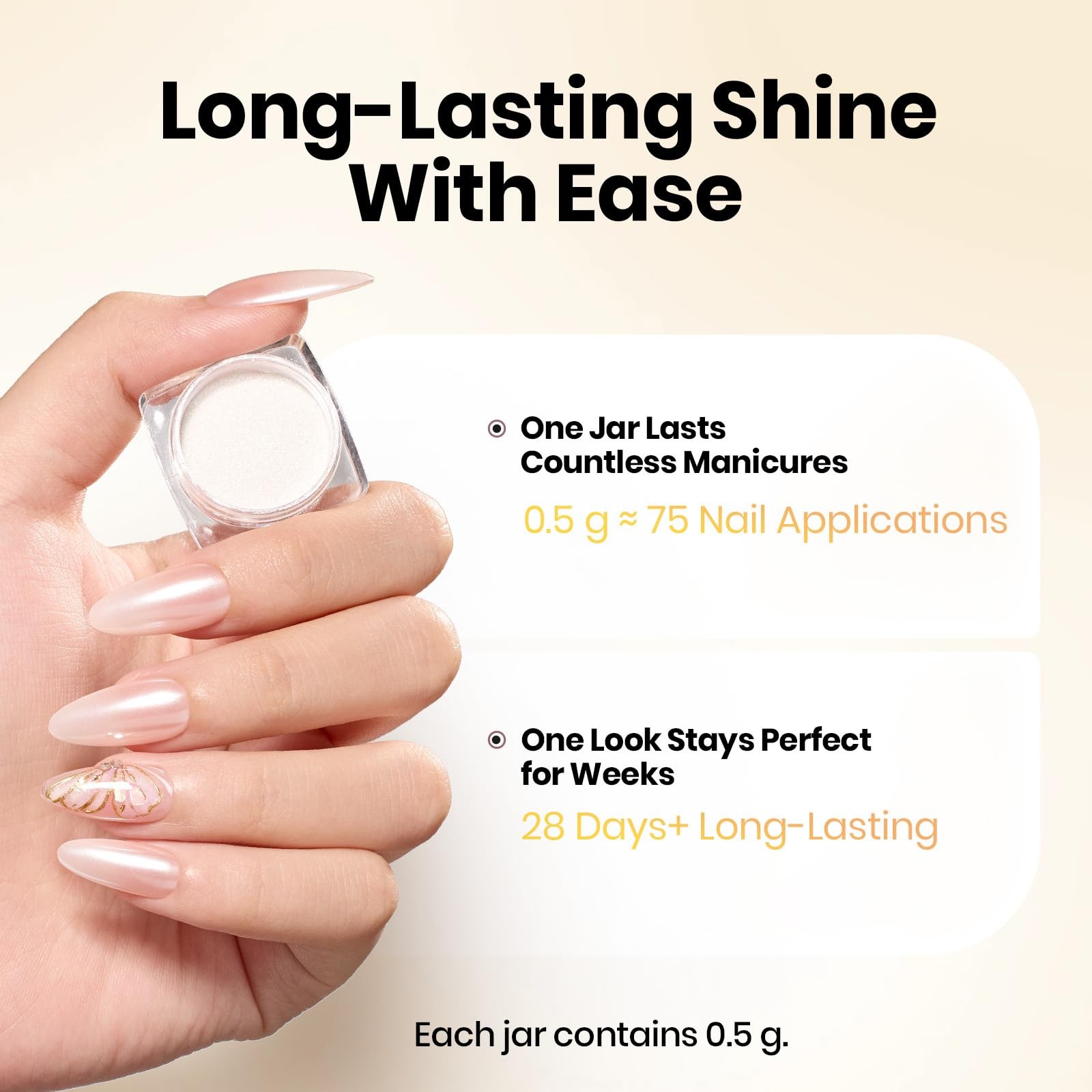 Beetles Chrome Nail Powder Set 8 Colors Holographic Pearl Aurora and Gold | S…