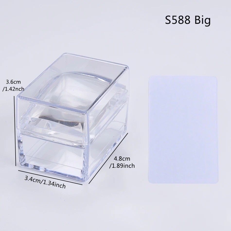 Transparent Silicone Nail Art Stamping Kit, French Design For Manicure Plate Too