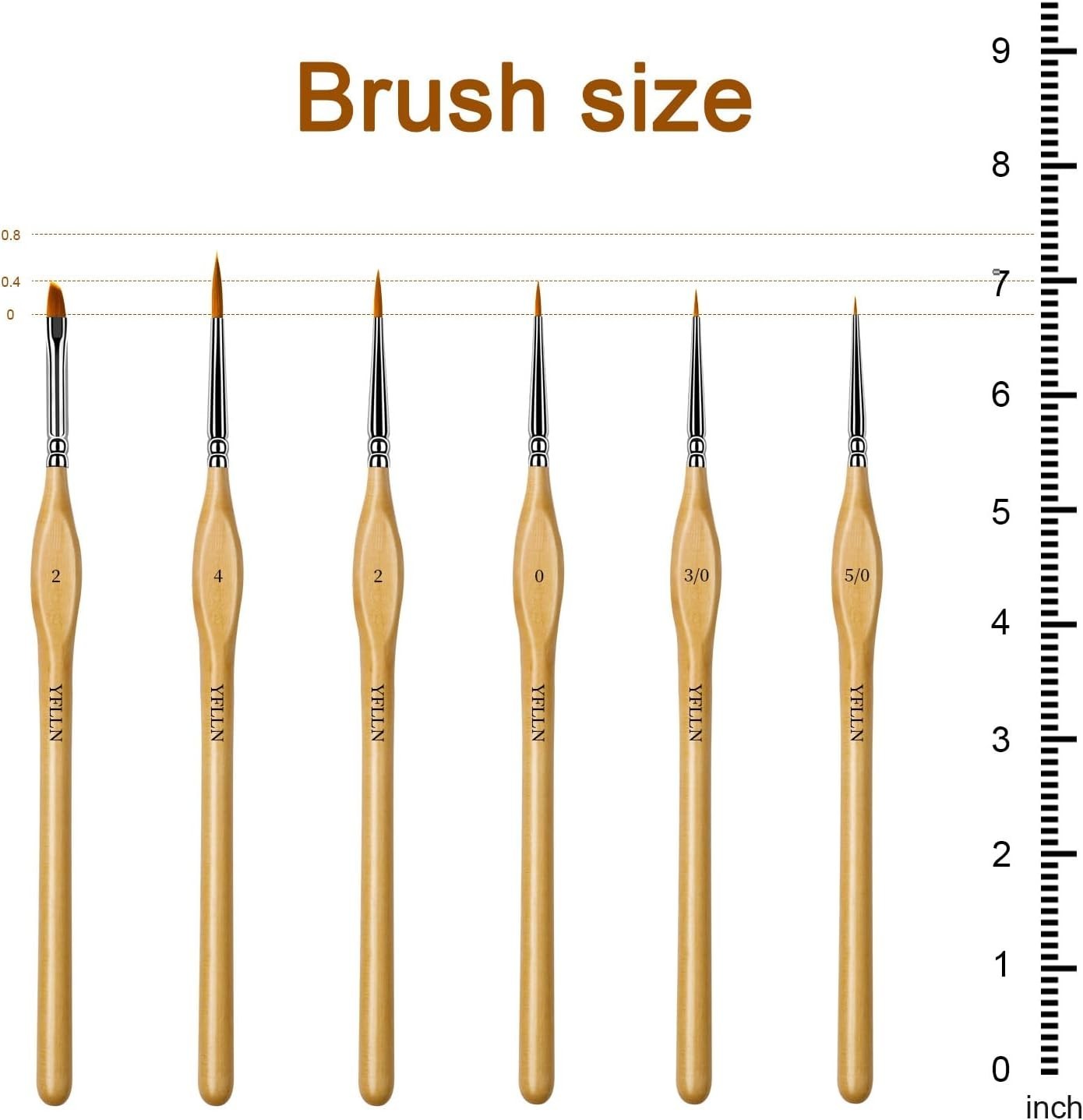 Very Small Paint Brushes Fine Tip for Nail Art Model Craft Painting Hobby Set