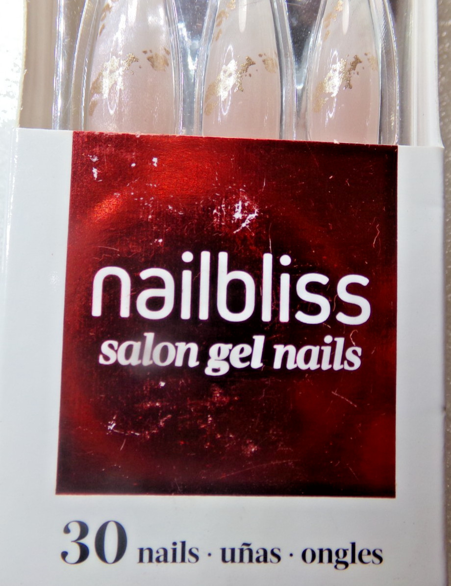 Nail Bliss NAILS GLUE ON Pink Marble Gold Karat Kissed LONG LENGTH, SCULPTED