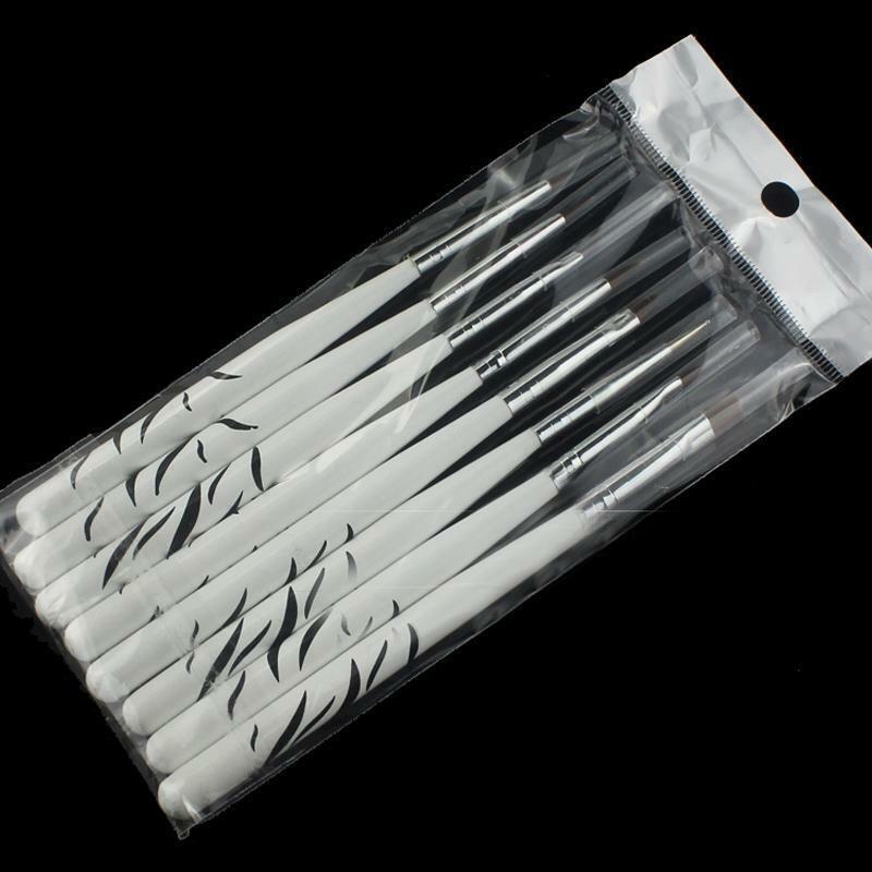 8Pcs Professional UV Gel Brush Set Dotting Drawing Paint Salon Nail Art Tools US