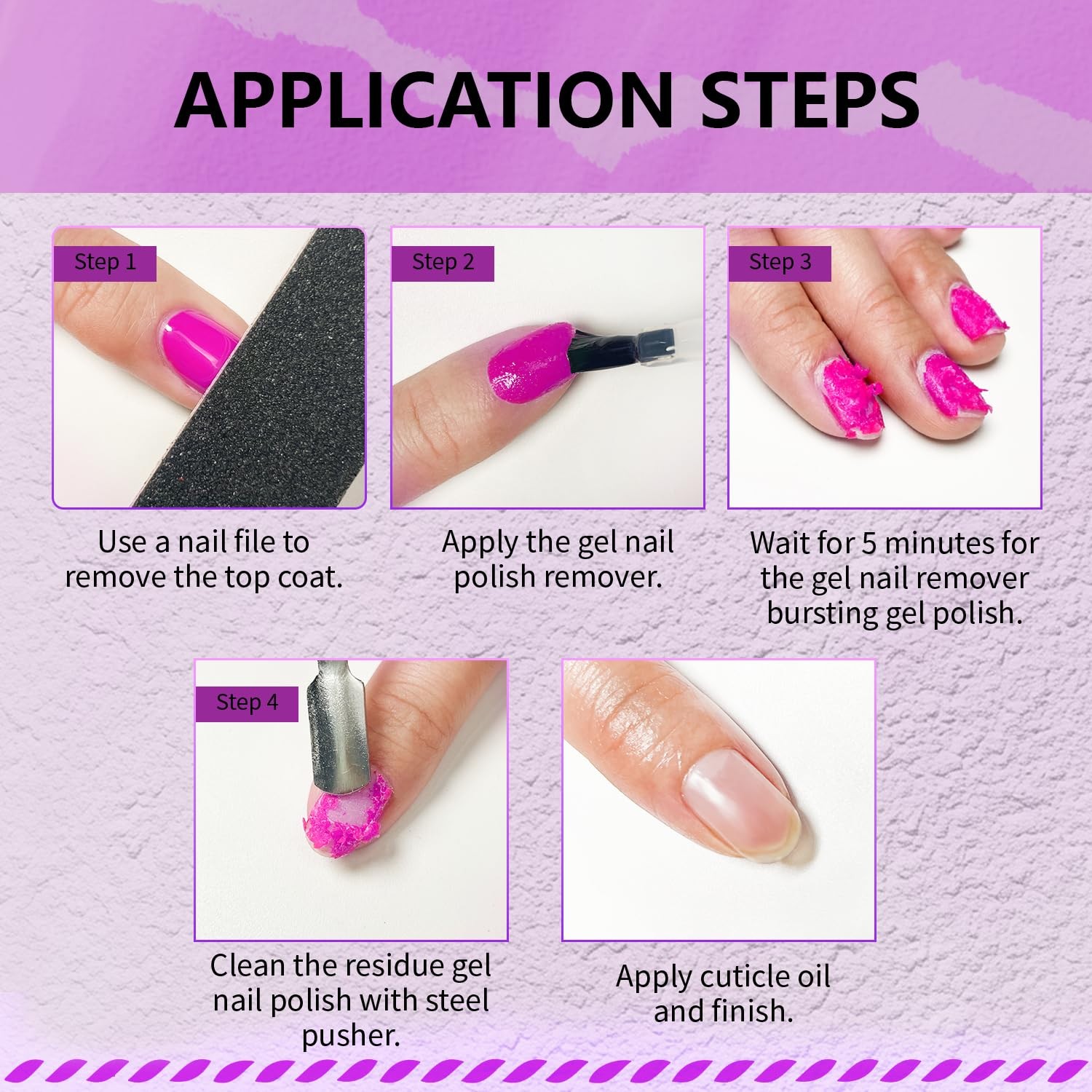 JEWHITENY Gel Polish Remover for Nails:1 Bottles of 10 ml Nail Clear-2