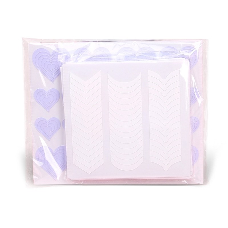 French Manicure Nail Art Designs Stickers Self-Adhesive Nail Tips Guides Sticker