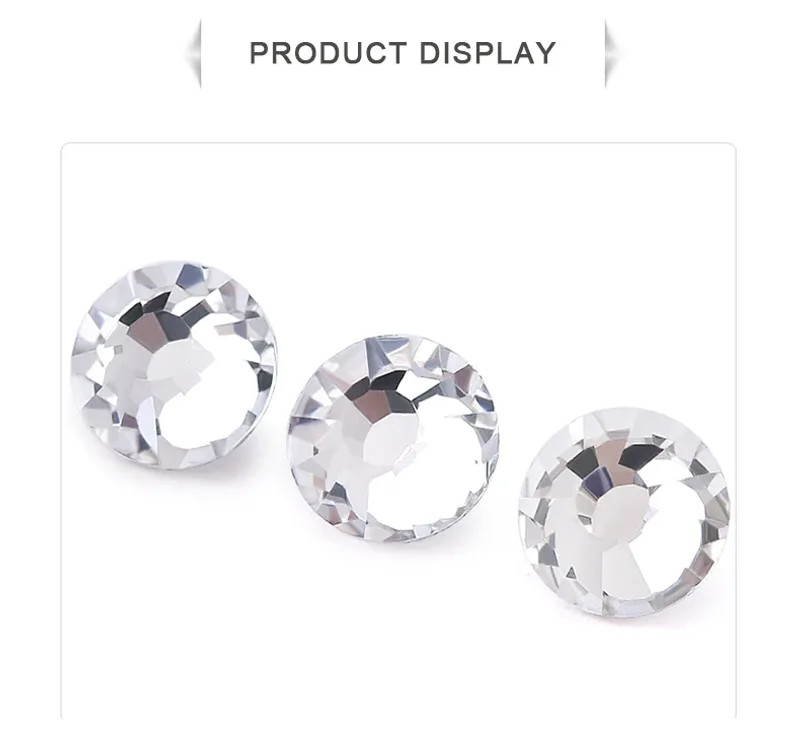 2025 Top quality SS3-SS50 Clear Crystal White 3D Nail Art Decoration rhinestones