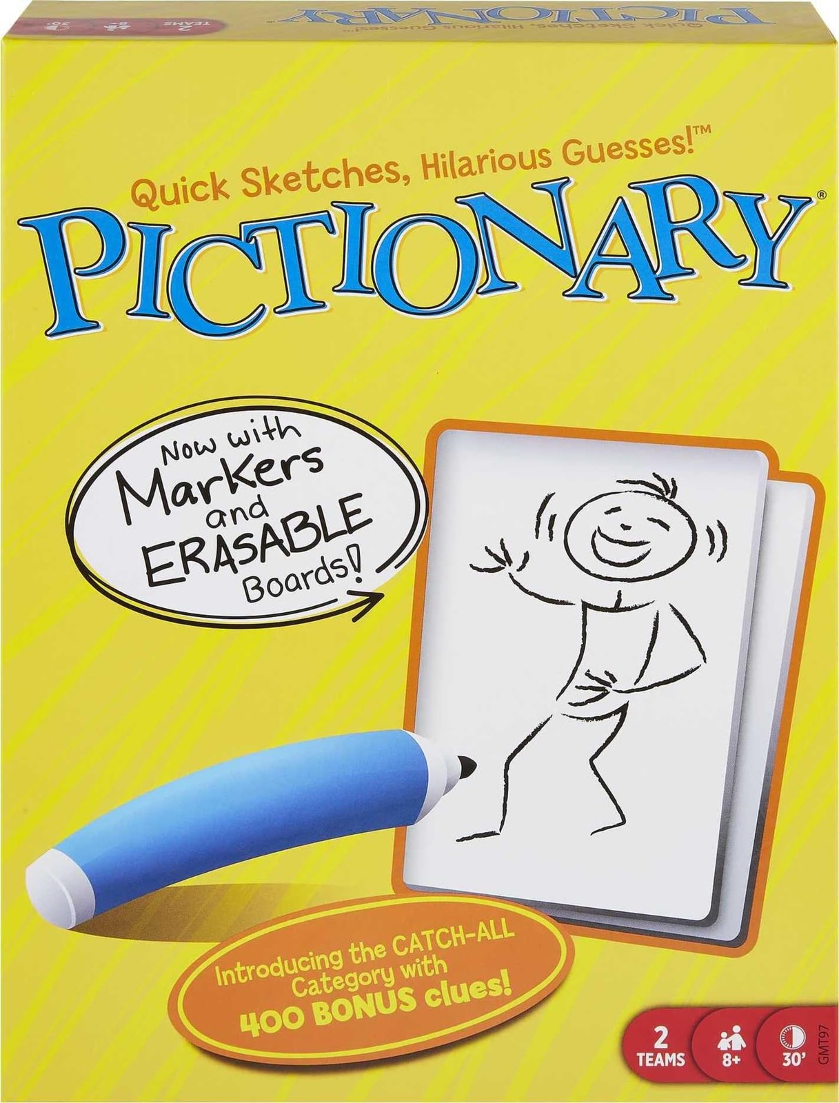 Mattel Games Pictionary Family Board Game for Kids, Adults Medium, Multicolor