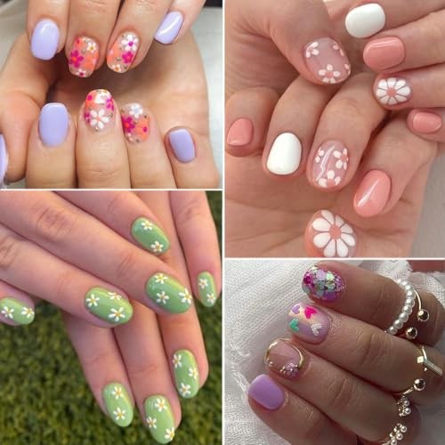 30 Sheets Flower Nail Stickers for Nail Art Cute Butterfly Flowers Stickers-15
