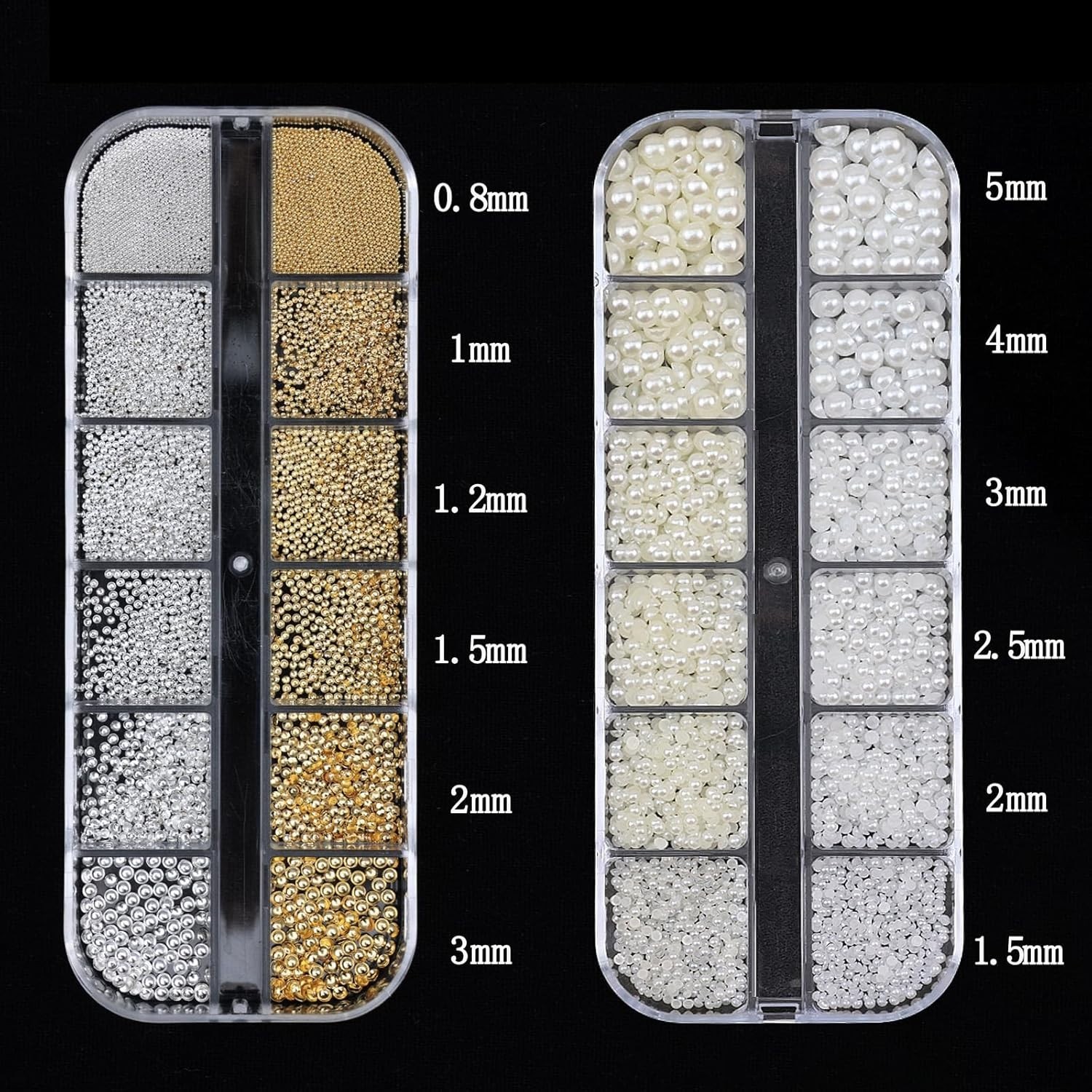 Salon-Quality Nail Art Pearls – Versatile Gems for Home Manicure Creations