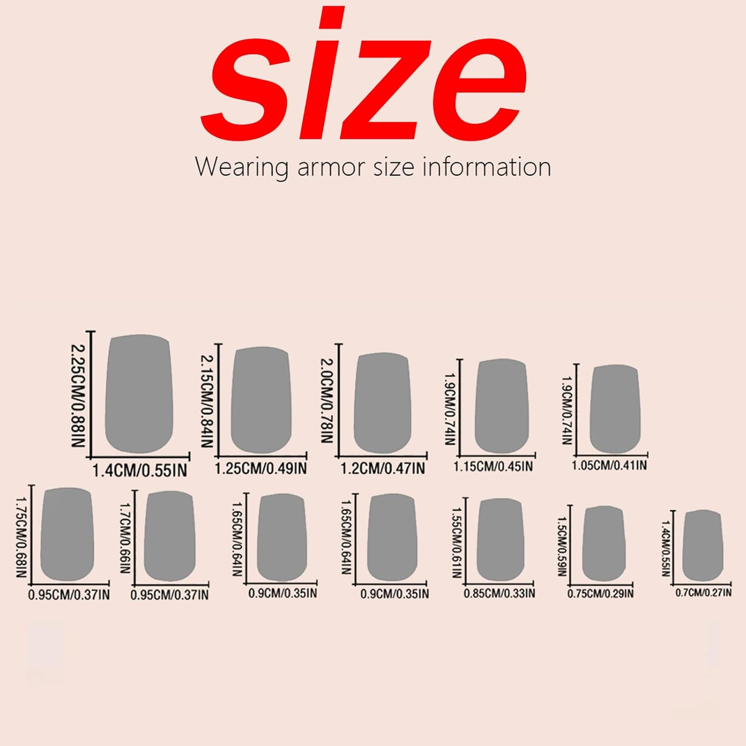Red Press on Nails Short Square Fake Nails Classic Red Glossy Handmade Color-2