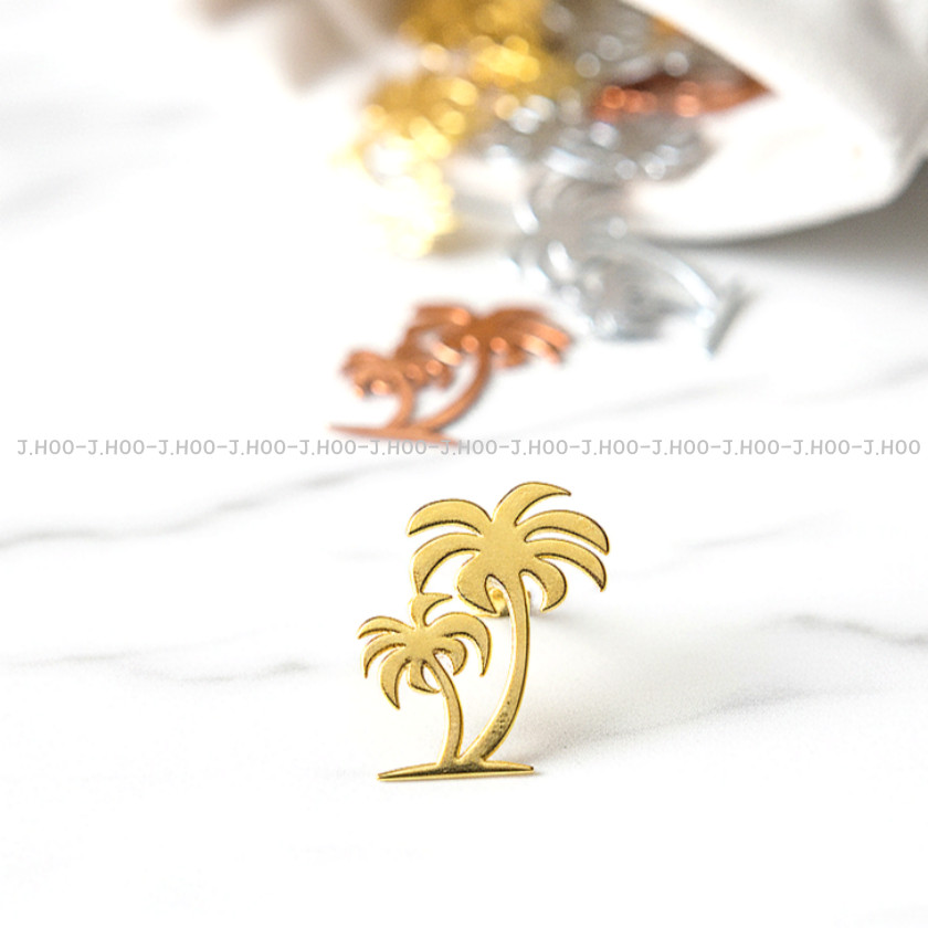 Easy Curve Palm Tree Metal Nail Charms MS-272 Thin Flexible Nail Art 100pcs