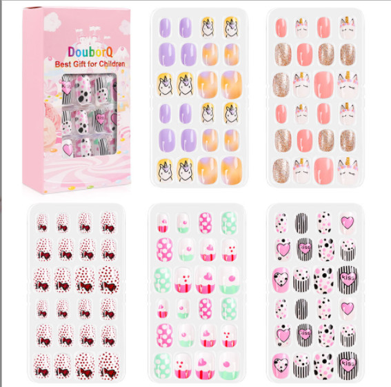 120Pcs/Set Children’s Lovely Nail Enhancement Set Best Gifts For Kids