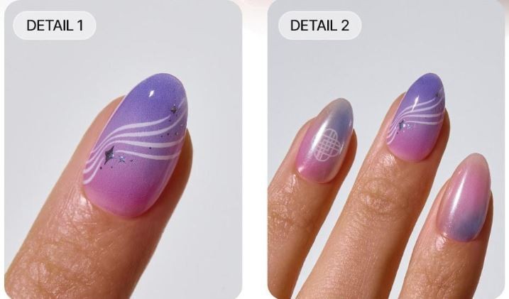 ohora Real Gel Nail Tips Aurora Halo Press On Nails Semi Cured Gel