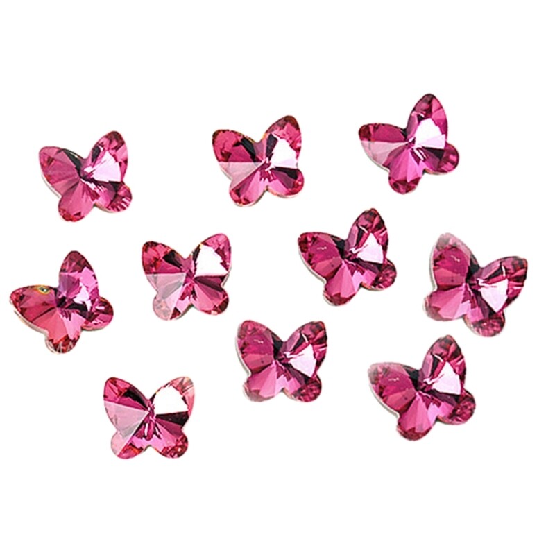 10Pcs Rhinestone Crystal Nail Art Drill 3D Transparent DIY Glitter Manicure