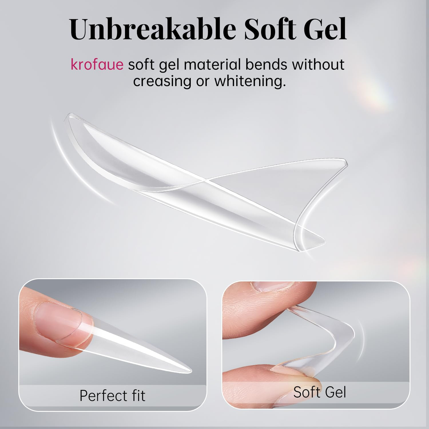 Extra Long Stiletto Nail Tips – 500PCS False Clear Nais with 10 Sizes Half Cover