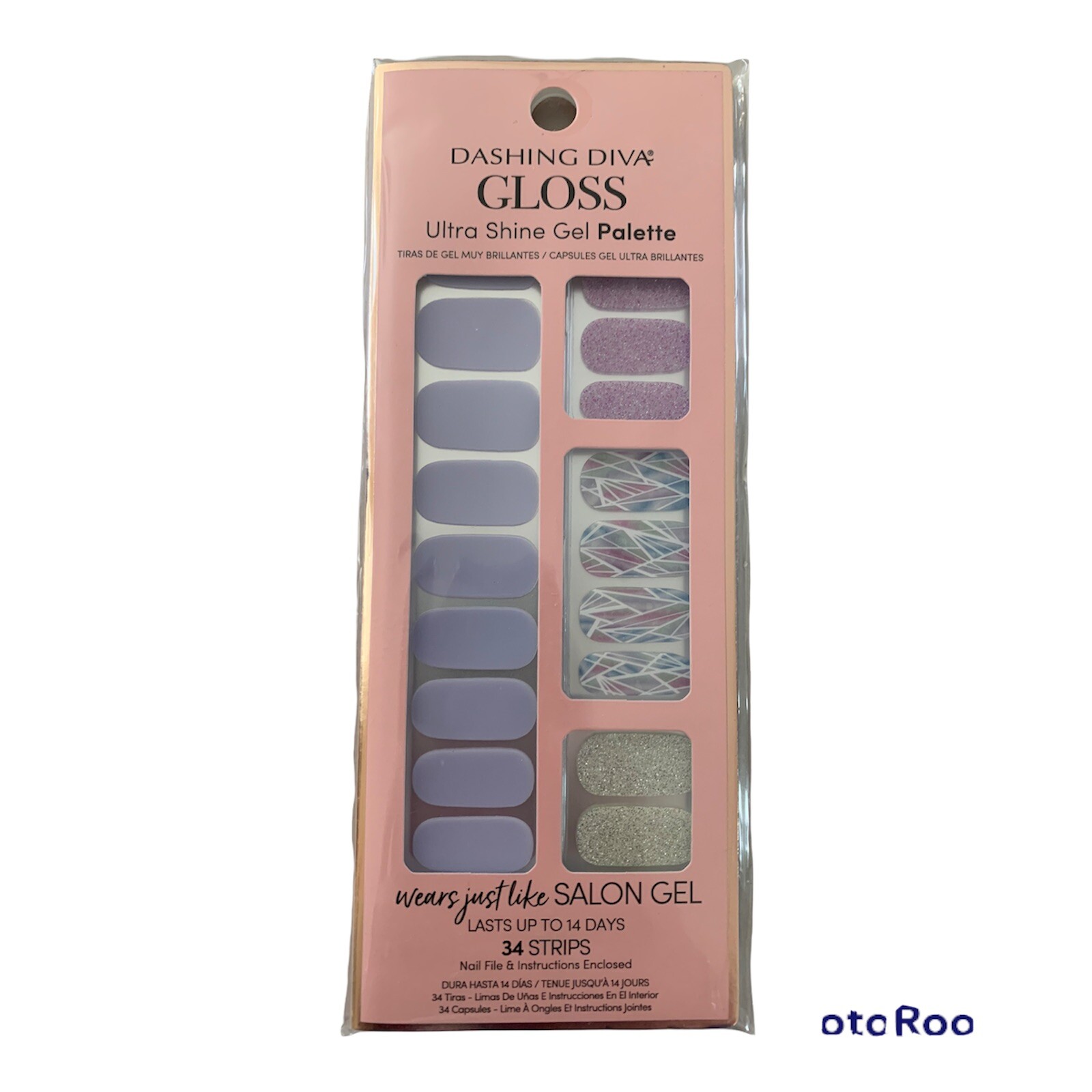 Dashing Diva Gloss Ultra Shine Gel Palette 34 Nail Strips GS100 GLEAM QUEEN