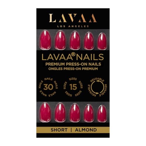 RED BABE Press-On Nails by | Short Almond Red Chrome Nails Red Babe