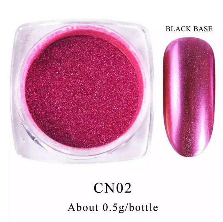 UNICORN NAIL CHROME POWDER ROSE GOLD MIRROR PINK RED DUST COLOURS EFFECT PIGMENT