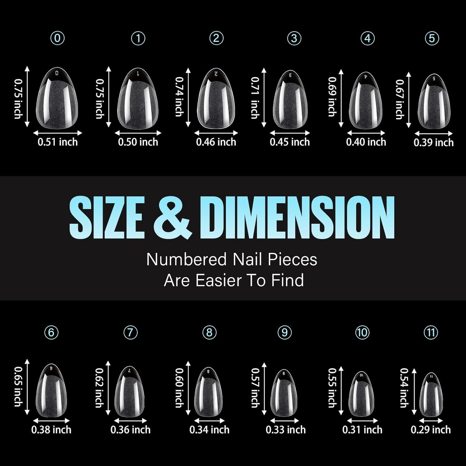240Pcs Short Almond Half Matte Acrylic Nail Tips – Perfect for DIY Nail Art