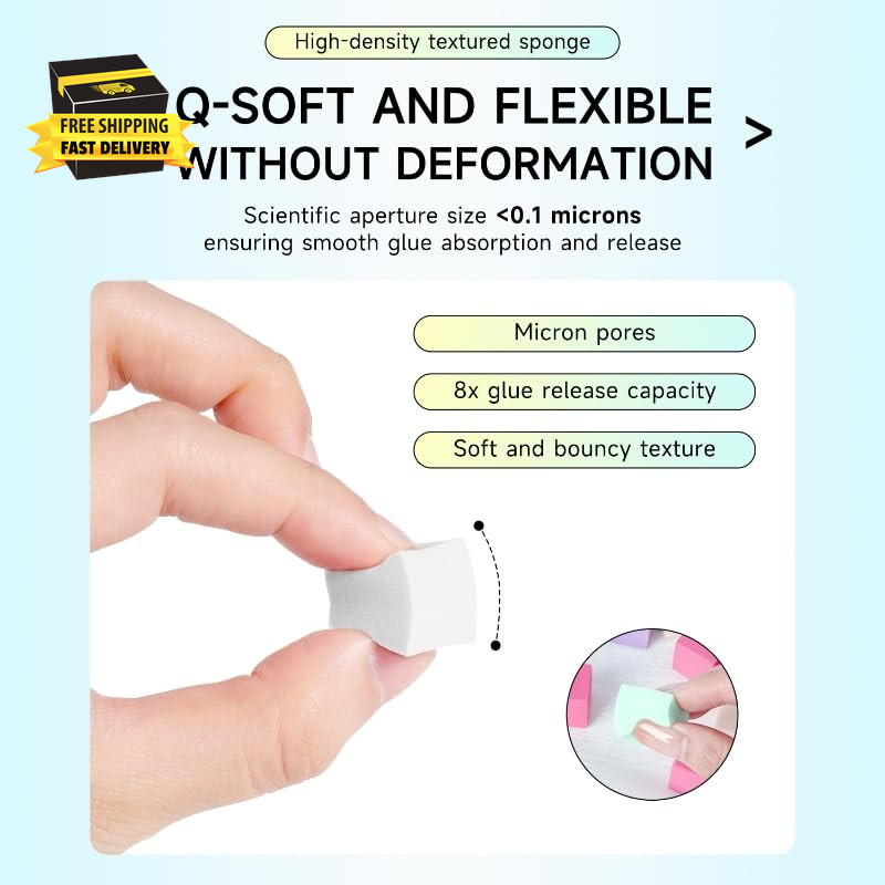 Nail Sponges Set for Ombre Gel,Nail Art Tools Set-50Pcs Colorful Nail Sponges wi