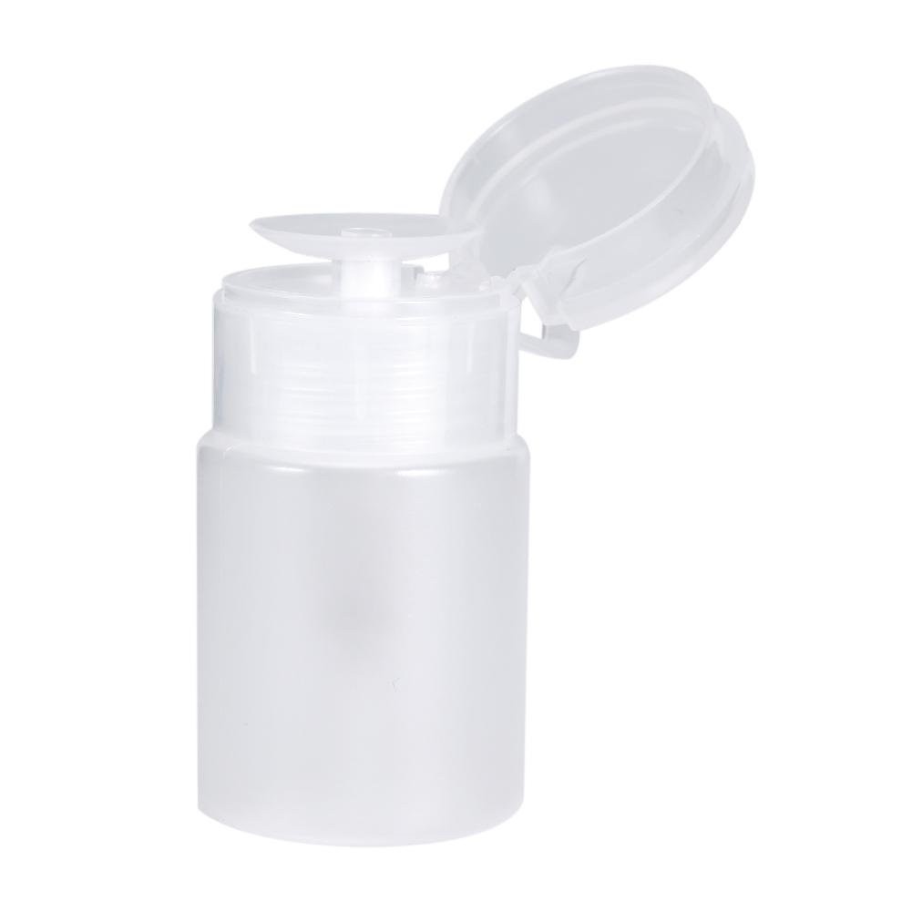 60 Ml Pump Dispenser Bottle, Nail Polish Remover Cleanser White