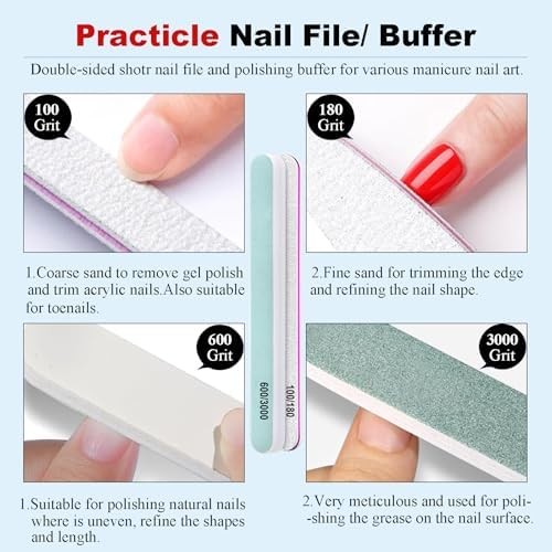 LOUINSTlC Gel 0.25 Fl Oz (Pack of 2), 2pcs Remover & Manicure Tools X4