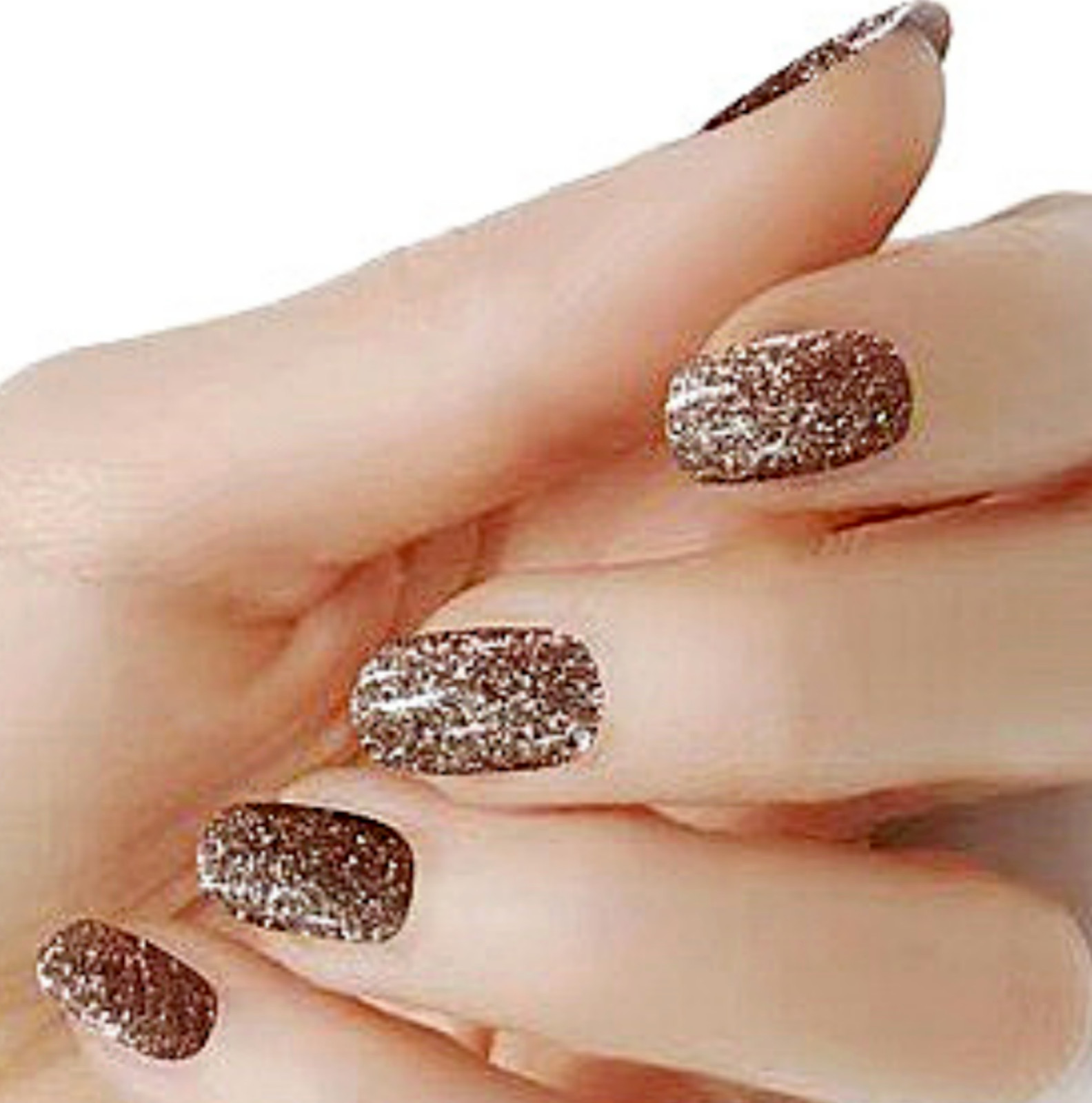 🌟 ✨ 💅 Bronzed color glitter nail wraps/real nail polish strips street art