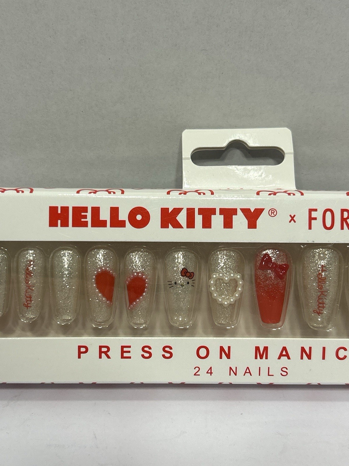 Press On Nails Hello Kitty Sanrio x Forever 21 Manicure NEW SEALED 24 Nails