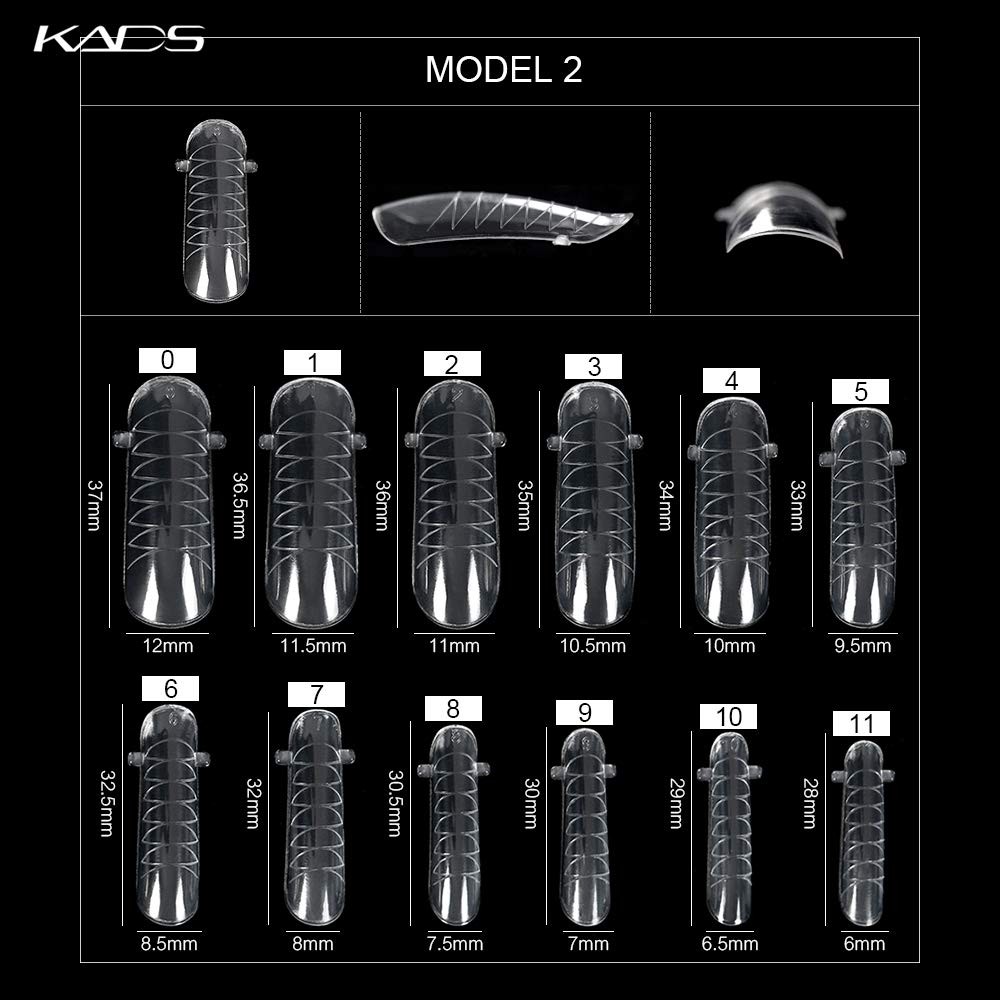 120 Pcs Clear Full Cover Dual Nail System Form UV Gel Acrylic Nail Art Mold