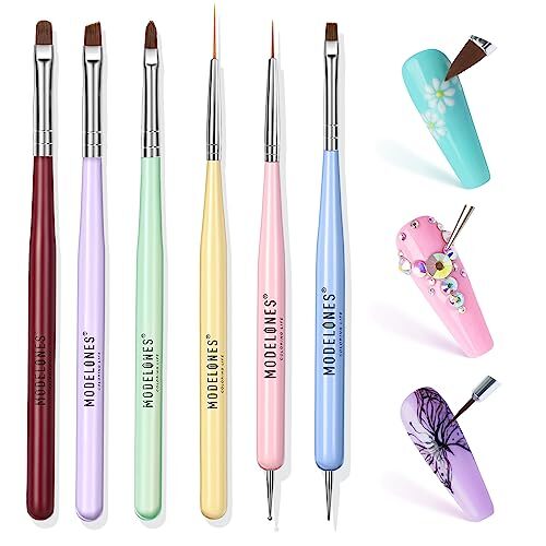 Nail Art Brush Set, Nail Art Tools with Nail Polish Brush, Nail Extension Gel