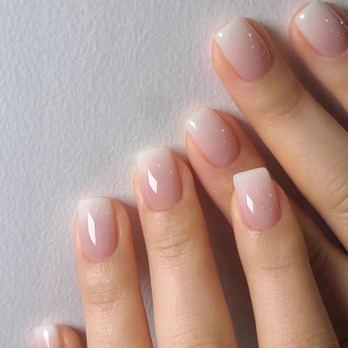Ombre Pink Gel Nails Short Square – UV – UV – UV – Ombre Pink